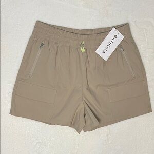 Athleta Cascade Cargo Poplin Hiking Shorts Size S NEW